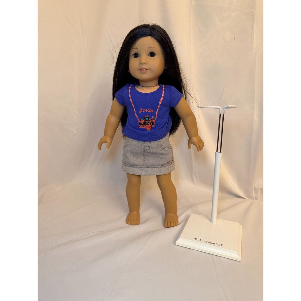 American Girl 18" Z Yang Doll & Z's Desk Bundle Incomplete Set Mini Accessories - Picture 11 of 16